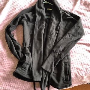 James Perse black drawstring sweatshirt